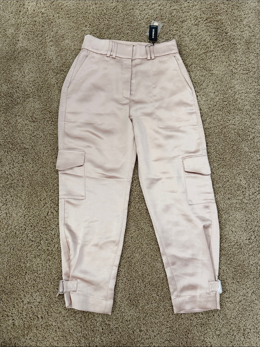 Express Women’s Blush Cargo Pants - size 2 short